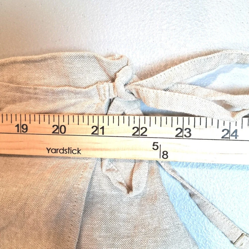 Old Navy Linen Blend Wrap Skort XXL Beige Side Tie‎ Coastal Quiet Luxury Summer